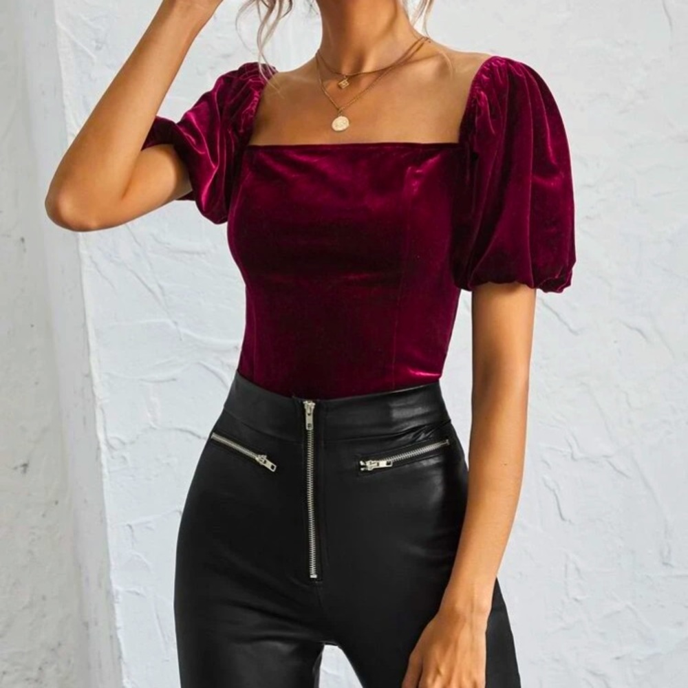 velvet SHEIN top!